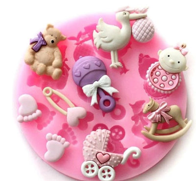 Baby themed silicone mould