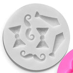 Ties, bows and moes silicone mould.