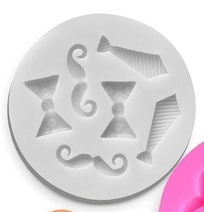 Ties, bows and moes silicone mould.