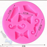 Ties, bows and moes silicone mould.