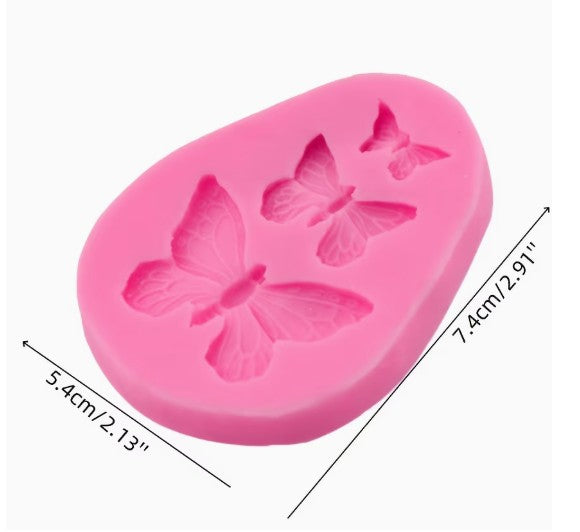 Butterfly trio silicone mould