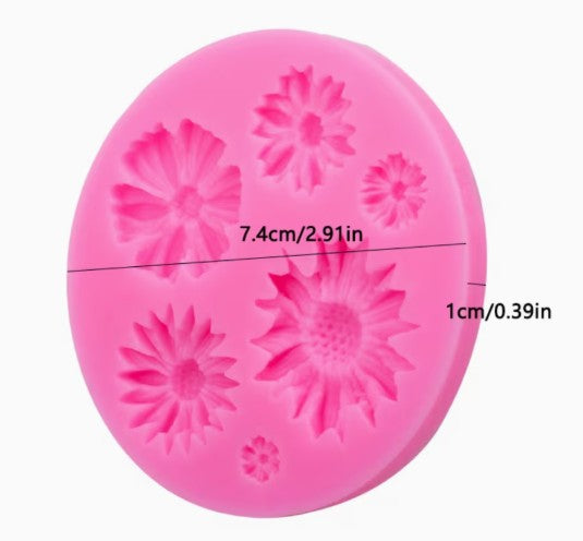 Multi flowers silicone mould