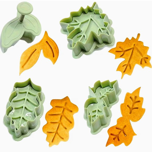 Leaf shapes plunger cutter set