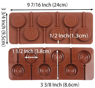 Round swirl lollipop mould